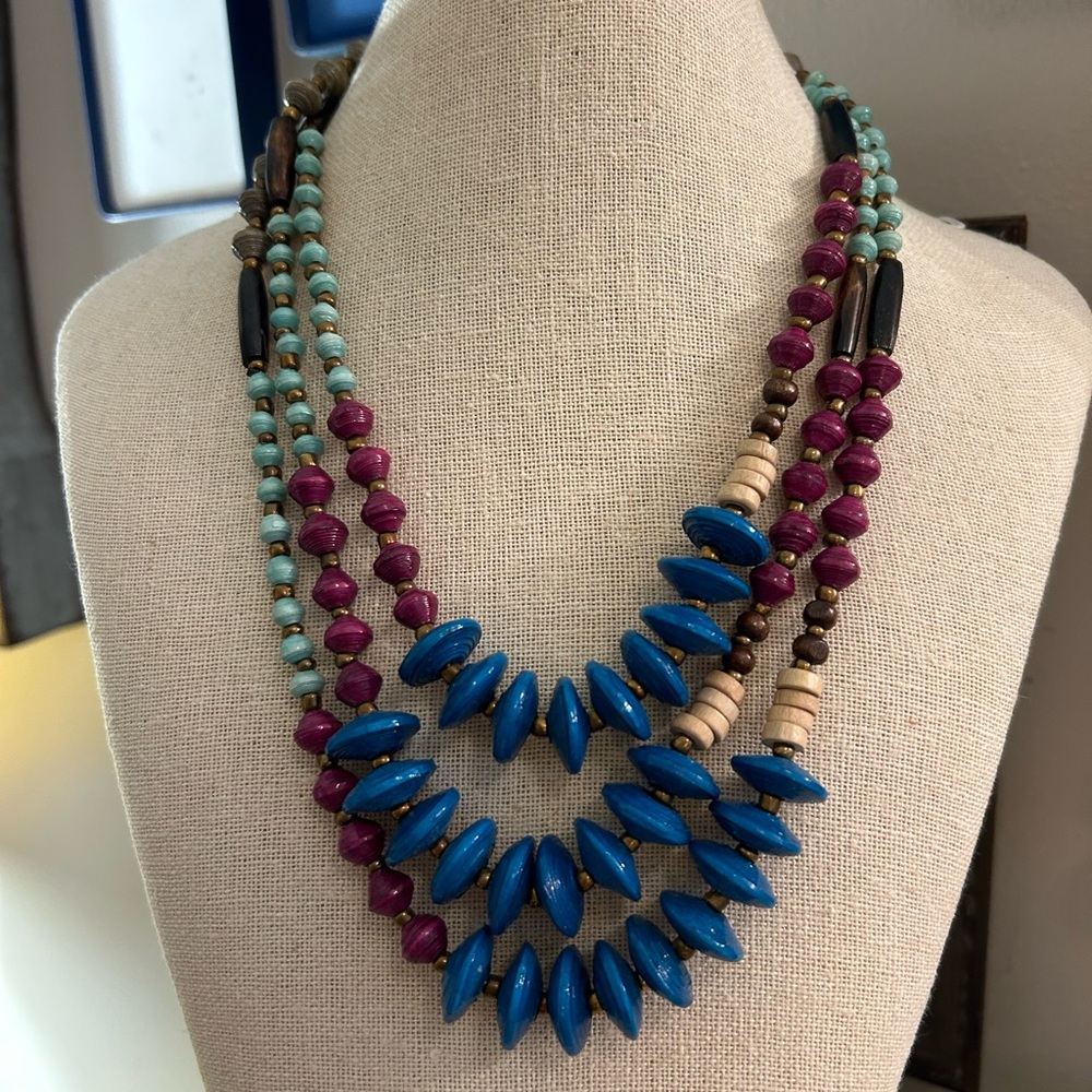 Paper bead Necklace